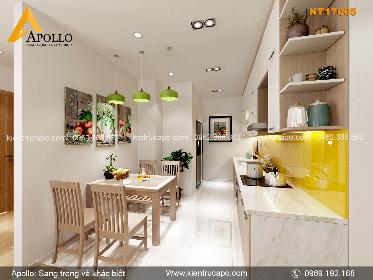 Mẫu thiết kế chung cư hiện đại đơn giản (NT17005)